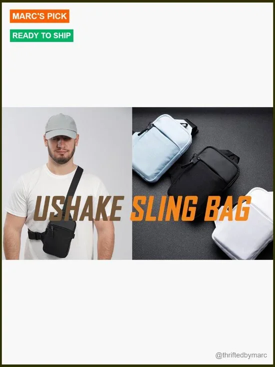 Mini Sling Crossbody Bag Nylon Adjustable Strap Travel Hiking Phone - Picture 7 of 7